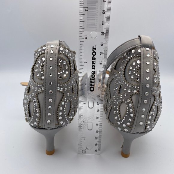 XYD Women's Wedding Heels – Ankle Strap Rhinestone Sandals, Pointed Toe Pumps For Parties & Events - View #7